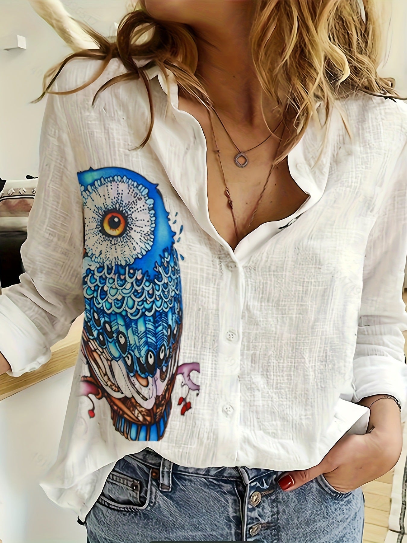 Autumn Hot Style Love Sweet Fresh Dating Comfortable 3D Digital Printing Loose Shirt For Women