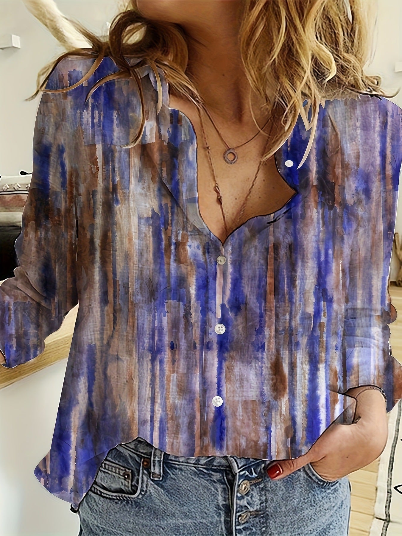 Autumn Hot Style Love Sweet Fresh Dating Comfortable 3D Digital Printing Loose Shirt For Women