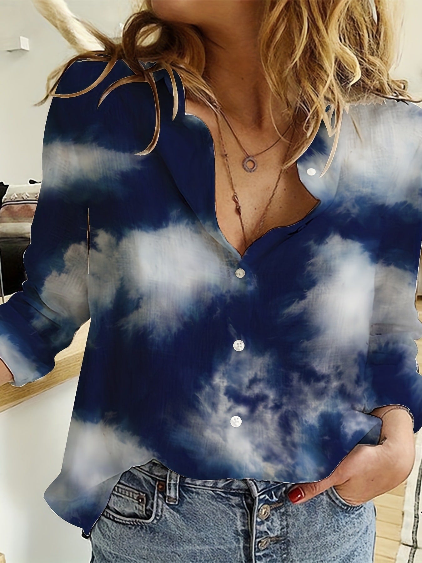 Autumn Hot Style Love Sweet Fresh Dating Comfortable 3D Digital Printing Loose Shirt For Women