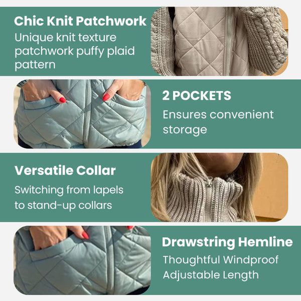 Chic Patchwork Puffy Jacket